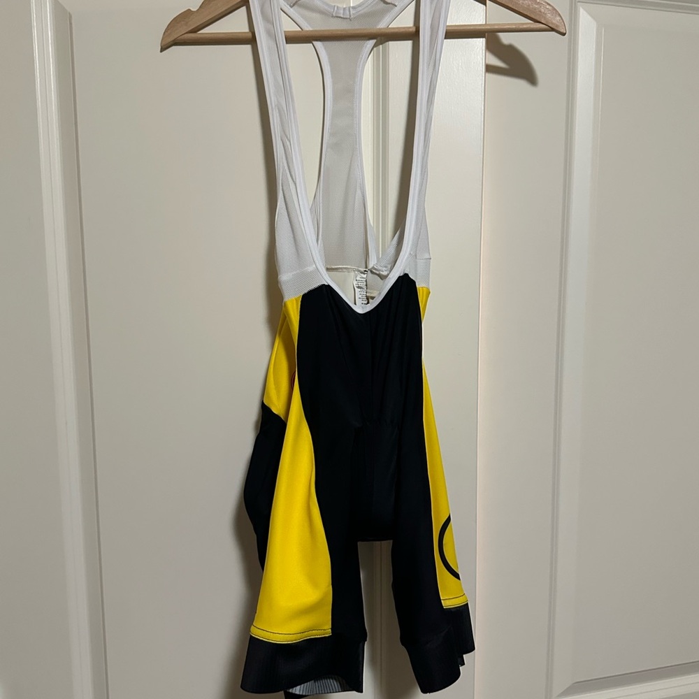 Women's Yellow and Black Cycling Bib Shorts